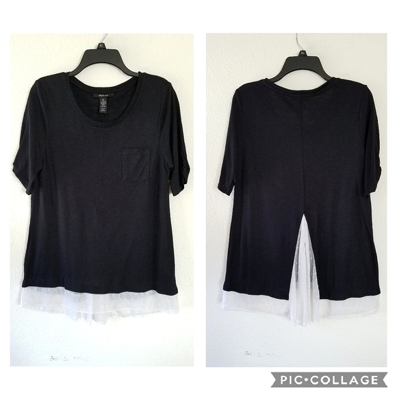 Style & Co. Tops - Mix Media Top NWOT